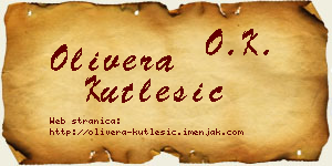 Olivera Kutlešić vizit kartica